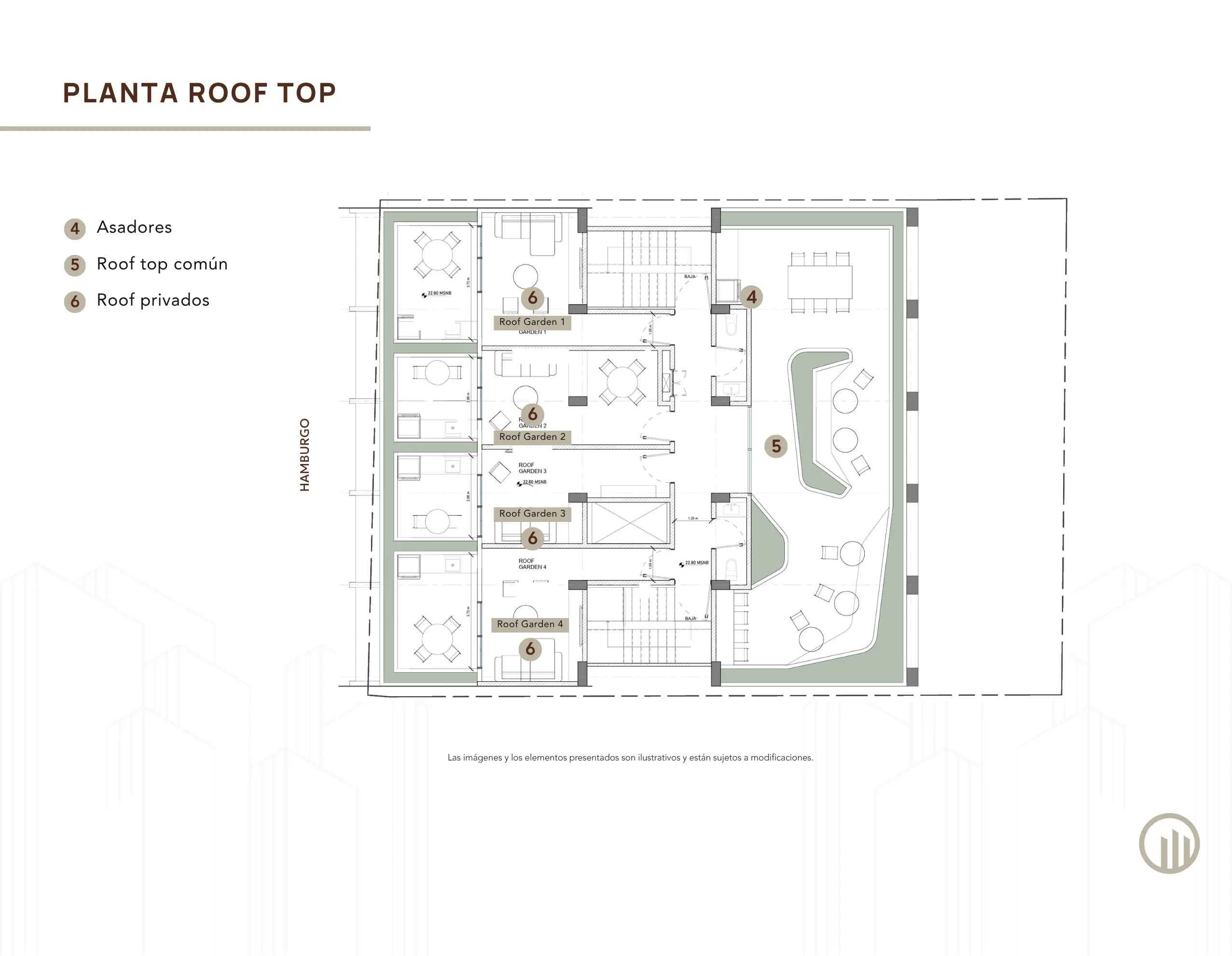 Tipología de departamento. Plano arquitectónico